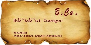 Békési Csongor névjegykártya